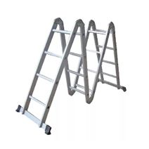 Escalera Plegable De Aluminio 16 Escalones 4,7 Mts Lüsqtoff LE400