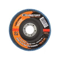 Disco flap zirconio 115 mm grano 60 para acero e inox Lusqtoff LQFLAP60