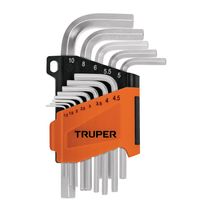Juego de 13 Llaves Allen Milimétricas con Organizador Truper 15542