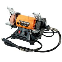 Amoladora de banco multifunción 120 W con mini torno Lusqtoff ABM-120