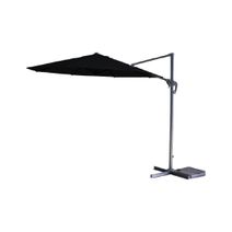 Sombrilla con pie 3 m UV negra Lusqtoff LQ50-04N